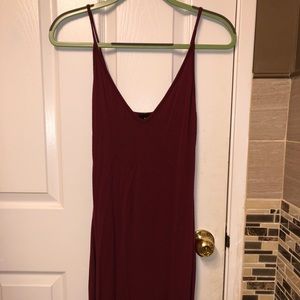 Maroon spaghetti strap dress